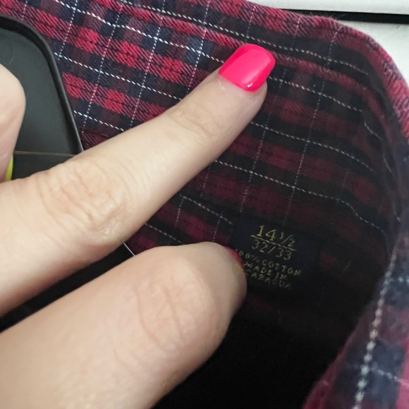 Club room mens red button down shirt - Picture 4 of 5